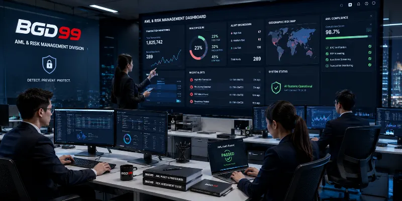 BGD99 strategic AML organisation and strict oversight ensuring robust compliance and platform integrity.