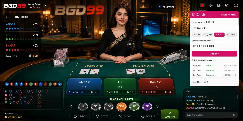 BGD99 Andar Bahar Live complete strategy guide detailing essential gameplay tactics, betting strategies, and live dealer insights for optimal play.