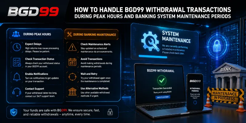 BGD99 strategies for navigating peak hours and banking maintenance windows to ensure seamless financial transactions.